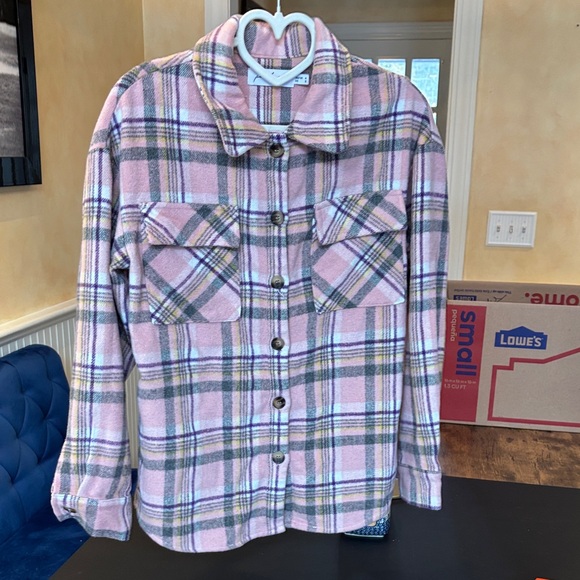 Petal & Pup Tops - Petal & Pup Pink Plaid Button-Up Shirt